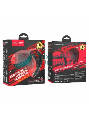 Беспроводные/проводные наушники Hoco W30 FUN MOVE красный, накладные, Bluetooth + проводной, до 8 ч.