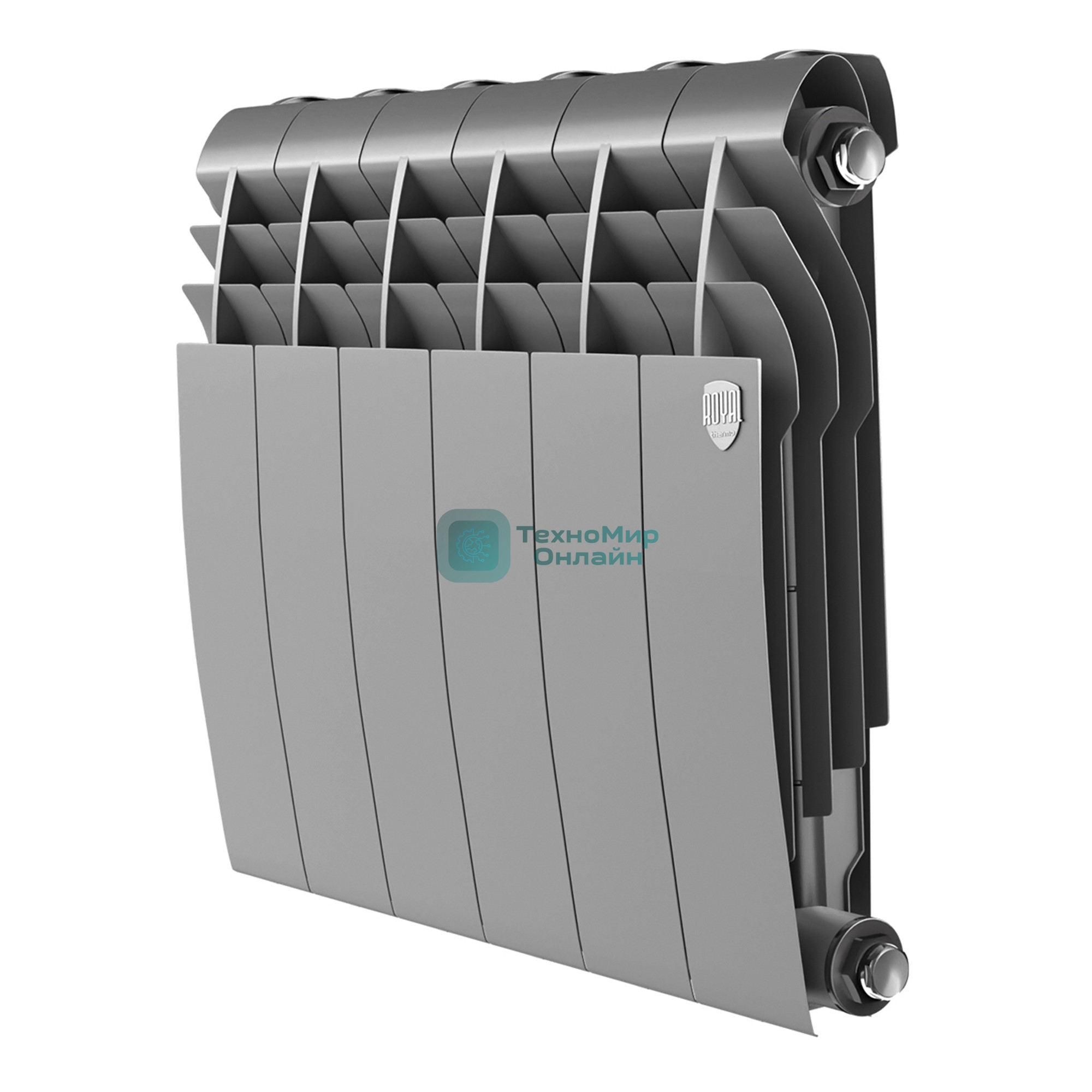 Радиатор биметаллический Royal Thermo BILINER B 350 Серебристый - 6 секц.