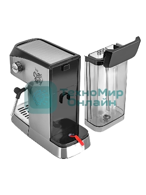 Кофеварка рожкового типа электрическая Endever Costa-1089, объем-1,2л, стальной/черный, мощность 1350 Вт, давление 20 бар