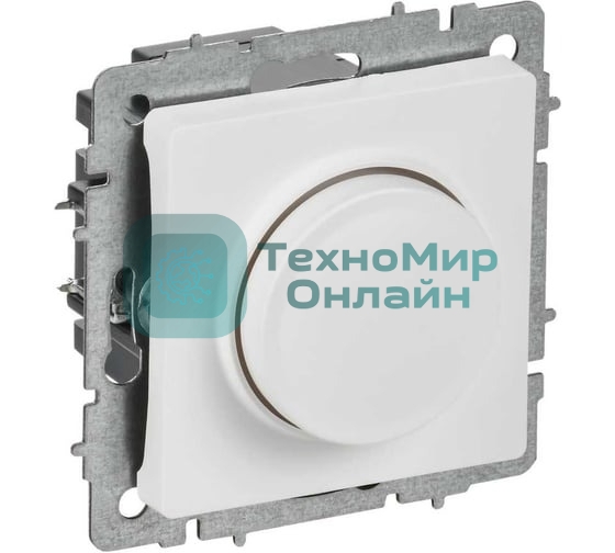 Светорегулятор IEK BR-D20-0600-K91 поворотно-нажимной СП BRITE СС10-1-0-БрАБ 600 Вт механизм арктич. бел.