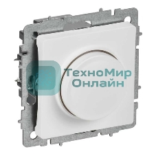 Светорегулятор IEK BR-D20-0600-K91 поворотно-нажимной СП BRITE СС10-1-0-БрАБ 600 Вт механизм арктич. бел.
