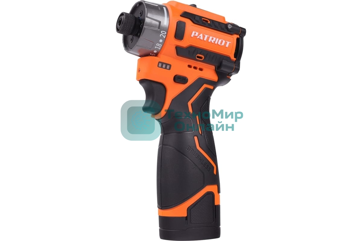 Винтоверт PATRIOT BR 469, HEX 1/4, 16.8В, 2.0 А·ч, 70Нм, 2 акб и зу, кейс