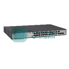 Коммутатор неуправляемый PoE ORIGO Unmanaged Switch 26x1000Base-T (24x1000Base-T PoE), 2xCombo 1000Base-T/SFP, PoE Budget 370W, Long-range PoE up to 250m, 19