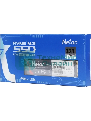 Накопитель SSD Netac N930E Pro, 128Gb, PCIe 3.1 x4, M.2 2280, NVMe, R/W 970/650