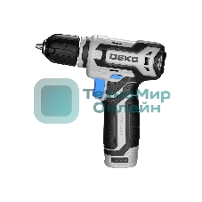 Дрель-шуруповерт Deko ZKCD12FU-Li, 12 В, 1.5 Ач, 12 Нм, щеточный