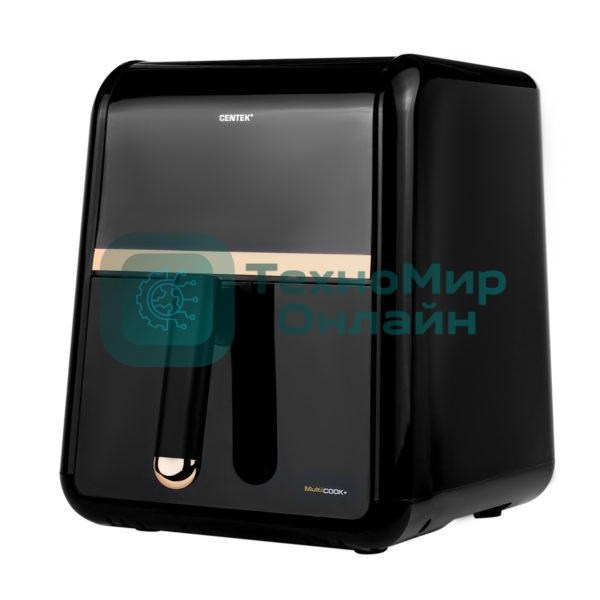 Аэрогриль Centek CT-3102 черный, 1500 Вт, 5 л, сенсор, 8 программ