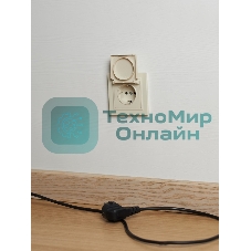 Розетка 1-местная IEK BRITE РСбш10-3-44-БрКр с заземлением, с защитными шторками и крышкой, 16А, IP44, бежевый