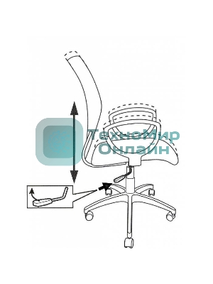 Кресло Бюрократ CH-599AXSL/32G/TW-11 серый/черный, сетка, 120 кг, механизм качания
