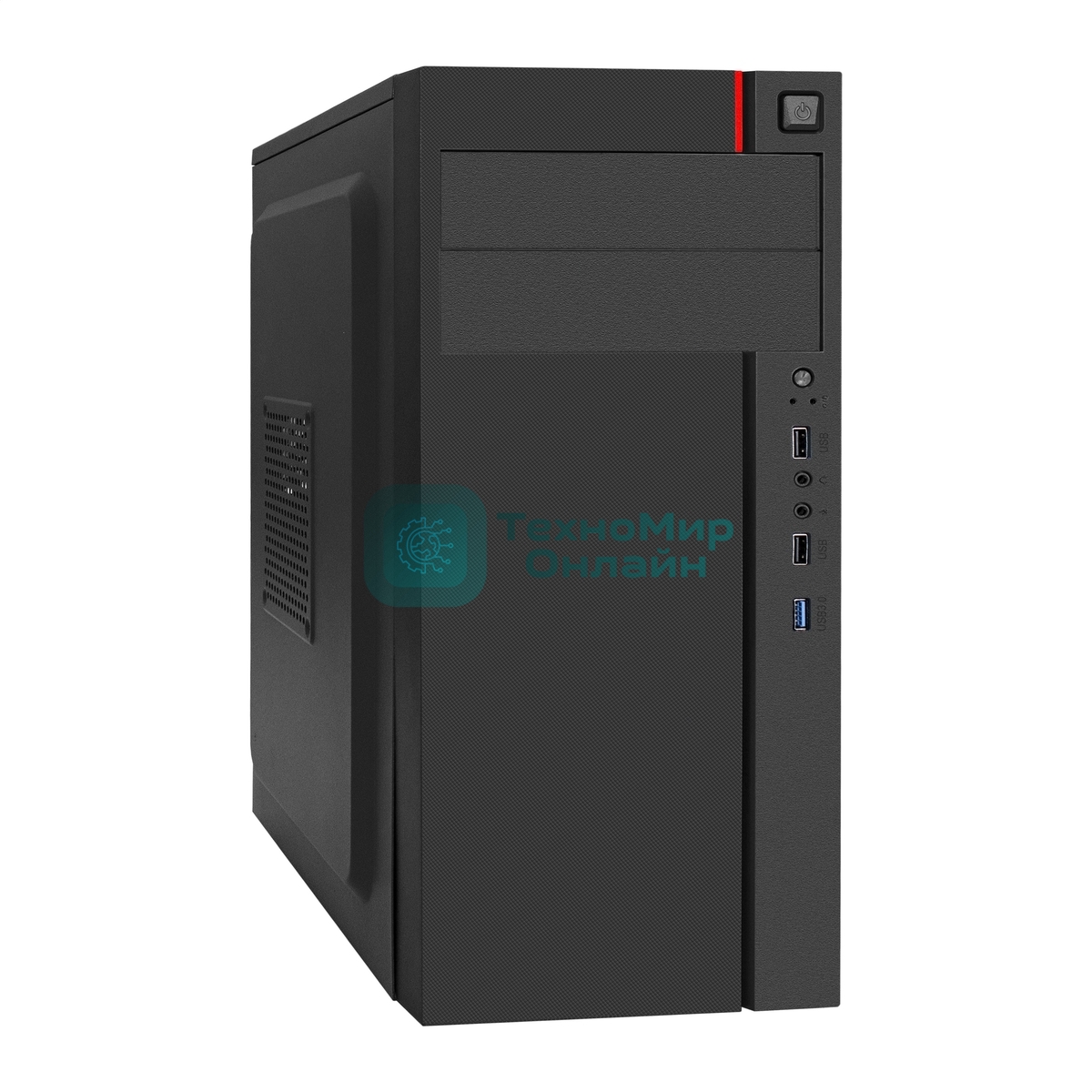 Компьютерный корпус Miditower ExeGate AA-440U-AA350 (ATX, AA350 8 см, 2хUSB+1хUSB 3.0, аудио, черный) ExeGate EX290177RUS