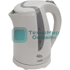 Чайник электрический Oasis K-2PW 1.7 л, 2200 Вт, белый корпус: пластик