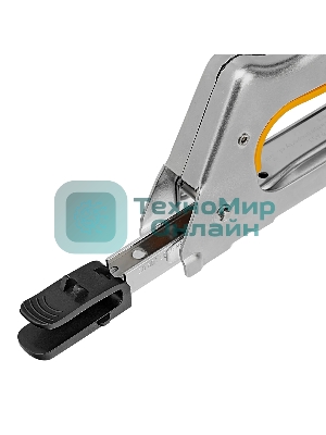 Степлер металлический Denzel скобы в комплекте, 2К рукоятка, тип 53, 6-10 мм