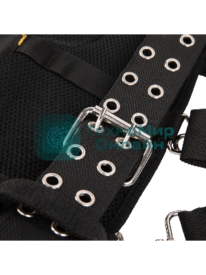 Пояс монтажника усиленный Denzel с лямками, сумки поясные, держатель для молотка