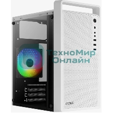 Корпус mATX AeroCool CS-109-G-WT-v1 4711099472383 белый, без БП, USB 3.0, 2*USB 2.0, HD Audio