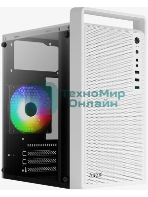 Корпус mATX AeroCool CS-109-G-WT-v1 4711099472383 белый, без БП, USB 3.0, 2*USB 2.0, HD Audio