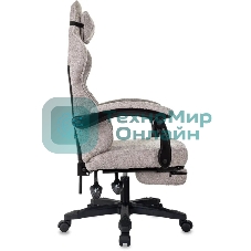 Кресло Knight Lord/F Camby 20 коричневый/бежевый, ткань, подголовник, подставка для ног