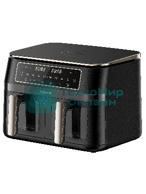 Аэрогриль Dreame Tasti Airfryer DZ30 черный, 3000 Вт, 5.5 л, кнопки, 8 программ