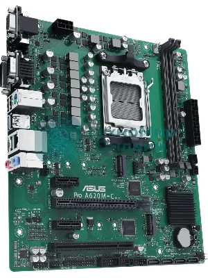 Материнская плата ASUS Pro A620M-C-CSM, AM5, AMD A620, 2xDDR5, 4xSATA, 2xM.2 PCIe 4.0 x4, 1xPCIe 4.0 x16, 2xPCIe x1, 1xRJ45 1GbE, 1xUSB 3.2 Gen 2, 3xUSB 2.0, 1xUSB-C 3.2 Gen 2, 1xDVI-D, 1xDP, 1xHDMI, 1xVGA, 3x3.5 мм, 7.1, mATX