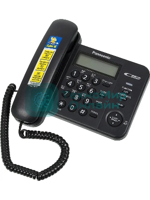 Телефон проводной Panasonic KX-TS2356RUB черный АОН,Caller ID,ЖКД,блокировка набора,выключение микрофона