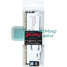 Оперативная память Kingston Fury Beast, DDR5, 32Gb (1x32Gb), 5600MHz, CL40, DIMM, с радиаторами, RGb, белый