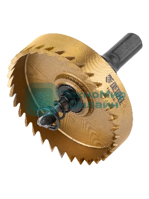 Коронка по металлу Denzel HSS, 60 мм, нитридтитановое покрытие