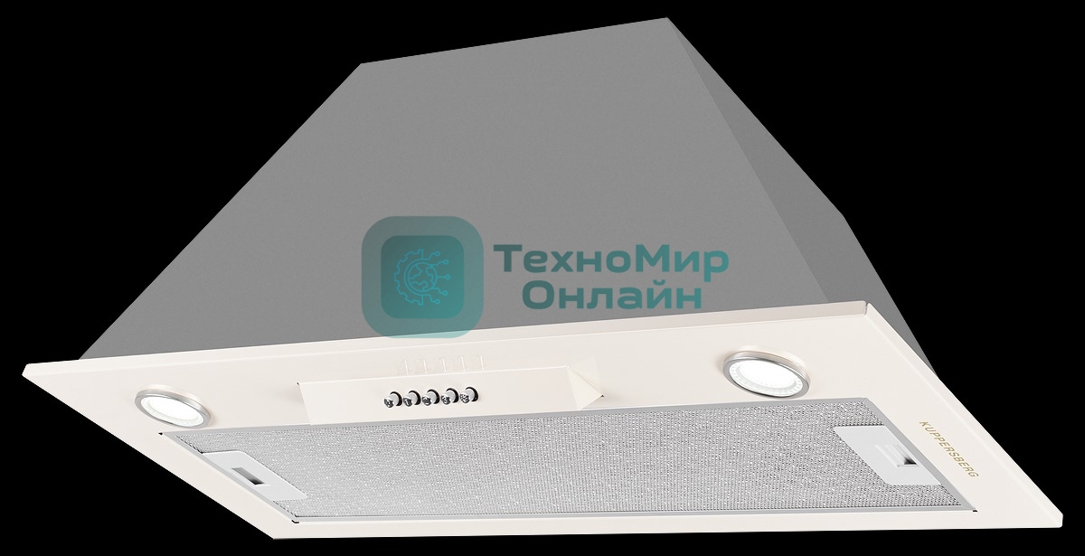 Вытяжка встраиваемая Kuppersberg Inlinea 70 CX кремовый/нержавеющая сталь, 70 см, 1300 куб. м/ч, 41 дБ