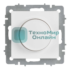 Светорегулятор IEK BR-D20-0600-K91 поворотно-нажимной СП BRITE СС10-1-0-БрАБ 600 Вт механизм арктич. бел.