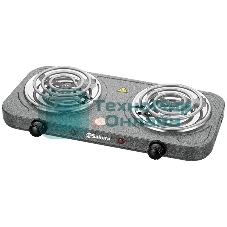 Плитка электрическая Sakura ПЭ-03 2000 Вт, 140/140мм 2 конф/спир графит