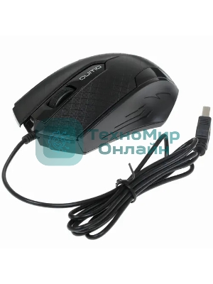 Мышь проводная Qumo Office M14 черный, 1000 dpi, USB, кнопки - 3