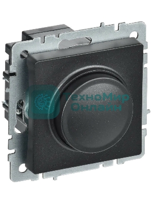 Светорегулятор поворотно-нажимной IEK Brite СС10-1-0-БрЧ (BR-D20-0600-K02) 600 Вт черный