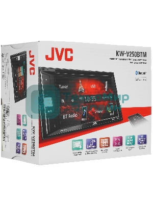Автомагнитола JVC KW-V250BTM, 2 DIN, 6.2