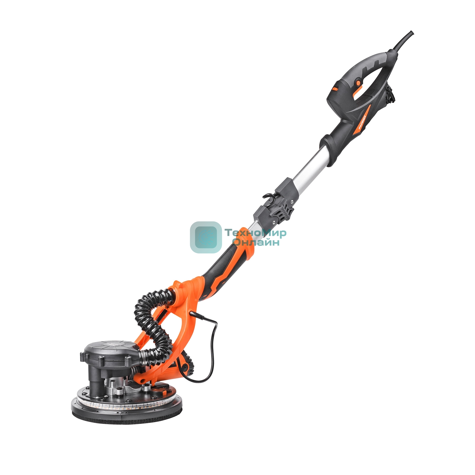 Машина шлифовальная Patriot Expert WS 225 AL 820Вт, 1700 об/мин, d диска 225 мм, d шлиф.подошвы 215 мм, подсветка, кейс (бетон, гипсокартон)