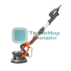 Машина шлифовальная Patriot Expert WS 225 AL 820Вт, 1700 об/мин, d диска 225 мм, d шлиф.подошвы 215 мм, подсветка, кейс (бетон, гипсокартон)