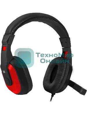 Комплект клавиатура+мышь Defender Target MKP-350 проводной, USB, 3200 DPI, чёрный/красный