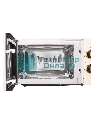 Микроволновая печь Korting KMO 815 RB бежевый, 20 л, 700 Вт, переключатели — поворотный механизм