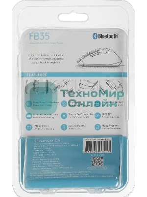 Мышь беспроводная A4Tech Fstyler FB35 серый, 2000 dpi, радиоканал, Bluetooth, USB, кнопки - 6
