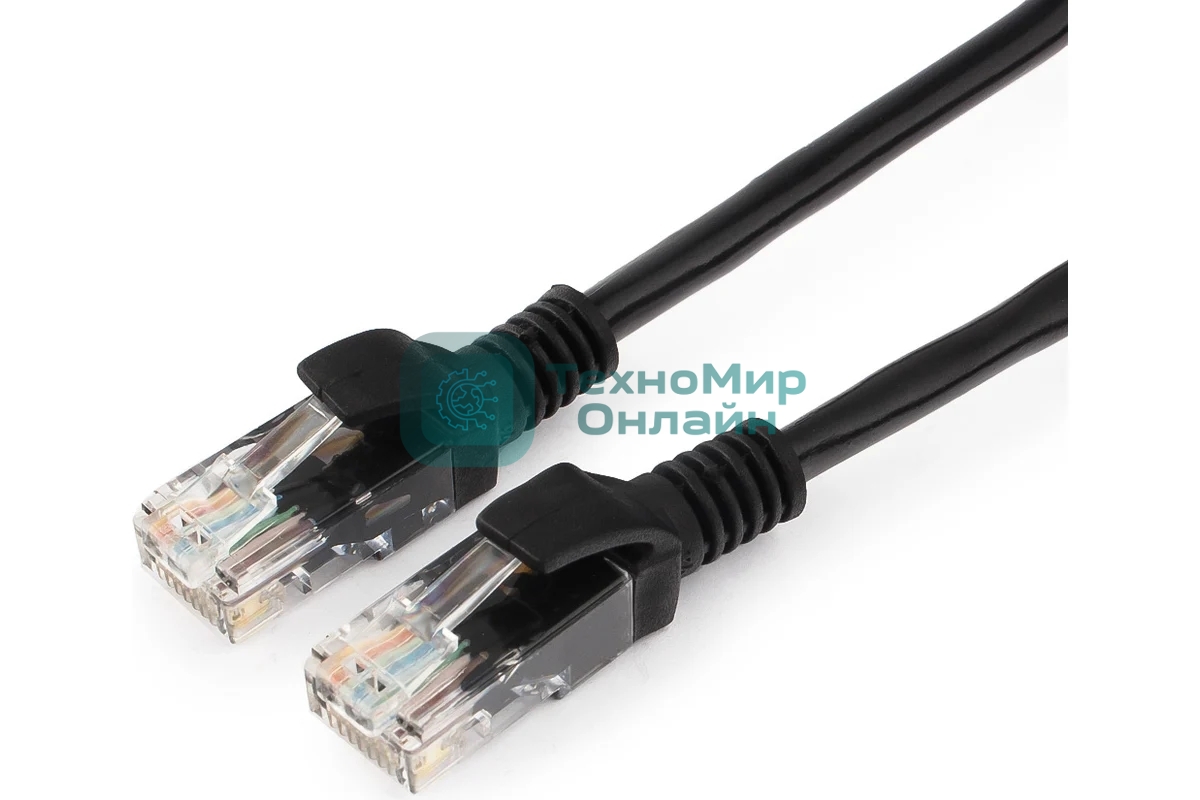 Патч-корд UTP Cablexpert PP12-15M/BK cat.5e, 15м, литой, многожильный, черный
