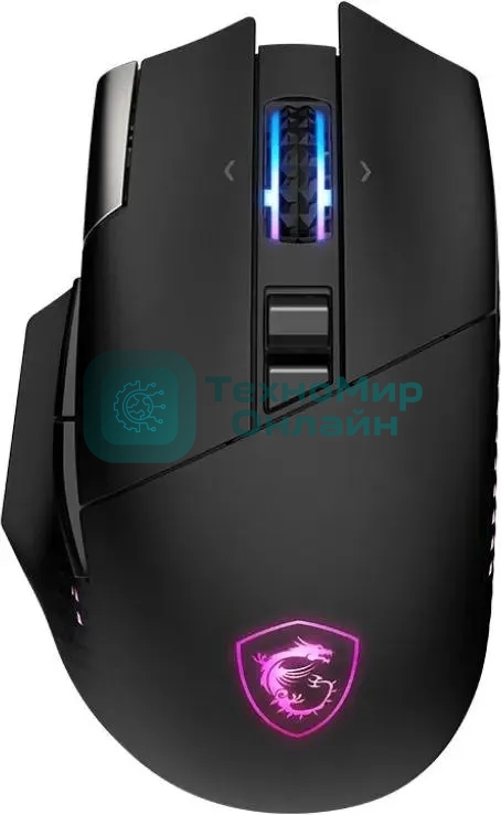 Мышь MSI VERSA PRO W черный оптическая 26000dpi беспров. BT/Radio USB (S12-4301340-CLA)