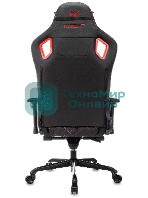 Кресло игровое Knight TITAN черный/красный ромбик эко.кожа с подголов. крестовина металл