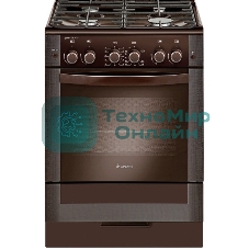 Плита газовая Gefest ПГ 6300-02 0347 коричневый, конфорок 4 шт, духовка 52 л, 60 см x 85 см x 60 см