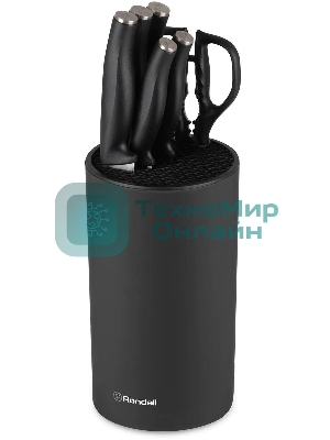 Набор кухонных ножей Rondell Florett RD-1582, черный