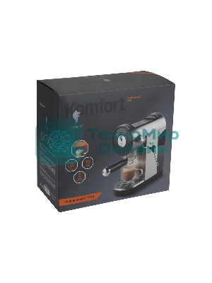 Кофеварка рожковая LEONORD LE-1749 (108134) черный/стальной, исп. кофе - молотый, 0,8 л, 1360 Вт, 20 бар