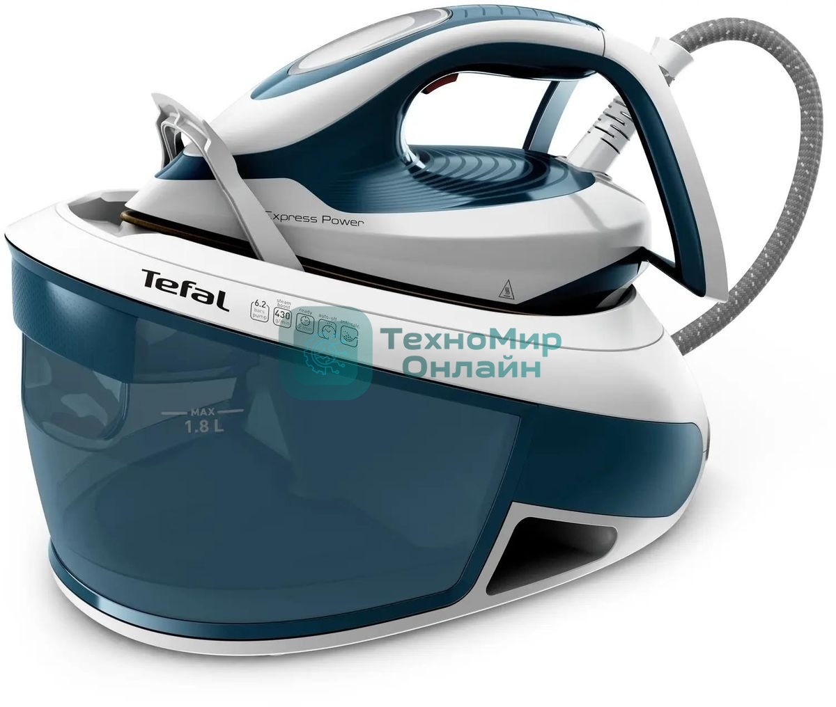 Парогенератор Tefal Express Power SV8111E0, синий/белый