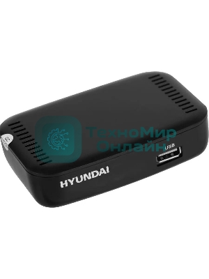 Приставка для цифрового ТВ Hyundai H-DVB460 черный, DVB-T2, DVB-T, DVB-C, HDMI, USB 2.0 х2