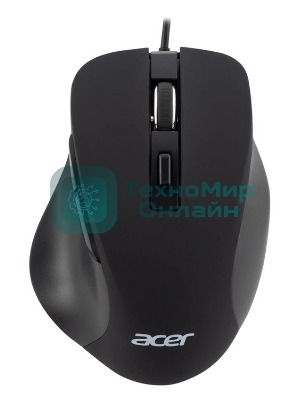 Мышь проводная Acer OMW120 черный, 2000 dpi, USB, кнопки - 6