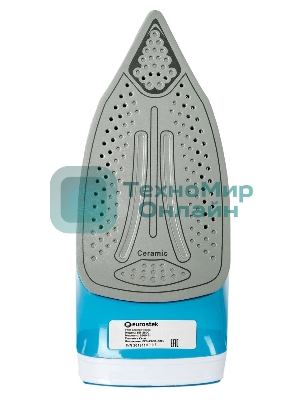 Утюг Eurostek EEI-2600 синий/белый, 2600 Вт, 45 г/мин, 140 г/мин, 350 мл