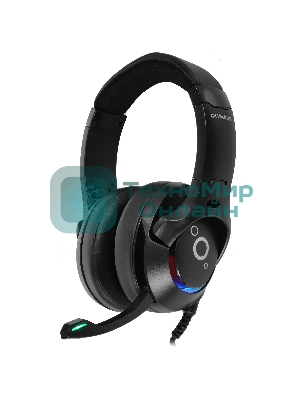 Гарнитура QUMO Olympus чёрный, проводная, USB, подсветка