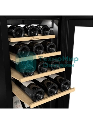 Винный шкаф Libhof GM-15 черный, 40 л, 1 отсек, 15 бут., класс A