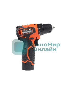 Дрель-шуруповерт Patriot BR 368Li, 12 В, 2 Ач, 45 Нм, щеточный