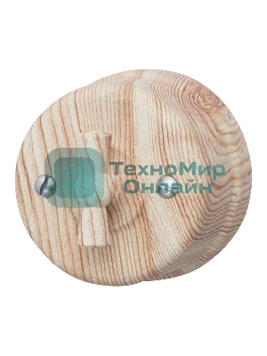 Выключатель поворотный Bironi B1-202-13 2-кл. ОП Лизетта 10А IP20 ретро 4 полож. ABS-пластик карельская сосна