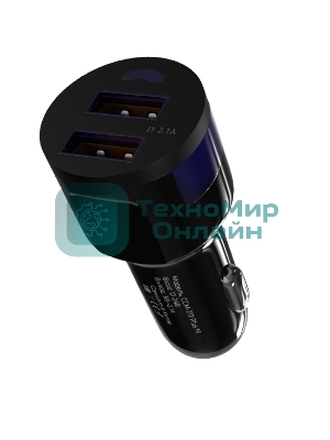 Автомобильное зарядное устройство Maxvi CCM-212 Plus M черный 2.1A